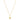 Gold chain necklace with a diamond-accented cube pendant on white background