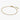 Pandora Era figaro chain bracelet gold tone with sleek interlocking links and small tag at the clasp