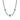 Gold necklace with oval blue gemstones and crystal bead clusters on white background
