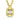 Gold chain necklace with cushion-cut diamond pendant and bold gold setting