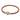 Gold and red braided bracelet with round clasp on white background