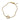 Gold chain bracelet with circular pendant featuring a pearl and sparkling accents