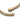 Gold Pandora chain bracelet with polished curb links and a branded clasp on white background