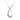 White gold pendant necklace with baguette-cut diamonds in a modern loop design