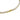 Gold tennis bracelet with round brilliant diamonds and secure clasp on white background