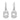 Emerald cut drop earrings with pavé cubic zirconia in a halo setting on white metal hoops