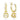 Yellow gold hoop earrings with round diamond dangle design, fine jewelry close-up
