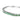 White gold bangle bracelet with square green gemstones in prong settings