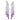 Long drop earrings with gradient white to purple gemstones in a multi-strand design