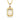 Rectangular yellow gemstone pendant with gold chain and purple accent stones