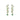 Gold drop earrings with round white and green gemstones in a modern clustered design