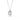Silver diamond pendant necklace with circular design and sparkling accent stones