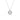 Silver pendant necklace with circular design and clear center gemstone on a chain