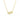 Gold chain necklace with two interlocking heart-shaped pendants and clear gemstones