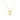 Gold chain necklace with round disc pendant on white background