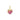 Gold heart charm pendant with pink pavé gemstones and dripped gold detail, jewelry accessory