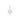 Sterling silver heart pendant charm with center heart-shaped clear gemstone