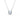 Silver horseshoe necklace with round center diamond and pavé accent diamonds