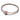 Rose gold bangle bracelet with knot design and single round gemstone accent