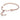Rose gold adjustable snake chain bracelet with sliding clasp and sparkling end detail