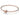Rose gold Pandora bangle bracelet with round clasp on white background