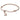 Rose gold adjustable bracelet with slider clasp and round clear gemstones on each end