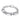 Silver chain link bracelet with large oval links on a white background