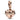 Rose gold heart charm pendant with star and heart cutout details, fashion jewelry accessory