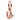Rose gold letter J charm pendant with small clear stone accent