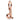 Rose gold letter D pendant charm with small round accent stone