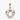Rose gold circular charm pendant with a central opalescent gemstone and clear crystal accent