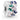 Silver charm bead with multicolored enamel heart designs, suitable for bracelets or necklaces