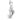 Sterling silver letter D charm with clear crystal accents and engraved detailing
