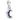 Sterling silver crescent moon charm with blue gemstones, jewelry accessory for bracelets or necklaces