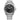 Men's Citizen Eco-Drive titanium watch with black dial, silver band, and date display