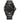 Men's black Citizen Eco-Drive watch with wave textured dial and date display