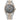 Men's Citizen Eco-Drive watch with diamond bezel, two-tone stainless steel and gold bracelet, gray dial