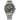 Stainless steel Citizen Eco-Drive men's watch with green dial and chronograph features