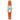 Rectangular gold-tone Citizen Eco-Drive watch with orange leather strap and white dial