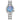 Silver Citizen Eco-Drive women's watch with mother of pearl blue dial and crystal accents