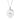 Sterling silver round pendant necklace with LOVE engraving and pavé detail on the bail