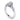 White gold engagement ring with oval and marquise cut diamonds on a polished band