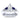 Pear-shaped diamond and sapphire engagement ring set in white gold with accent diamonds