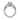 Platinum engagement ring with round center diamond and side accent diamonds