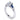 White gold engagement ring with cushion-cut diamond and marquise blue sapphire accents