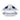 White gold bridal ring set with a princess cut diamond center, blue sapphires, and accent diamonds