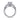Platinum engagement ring with a center diamond and side diamonds in a multi-stone setting