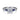 White gold ring with round diamond center, blue sapphire accents, side diamonds