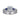 White gold engagement ring set with round diamond center, blue sapphires, and diamond accents.
