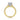 Yellow gold engagement ring with pavé diamonds and a large round center stone in prong setting